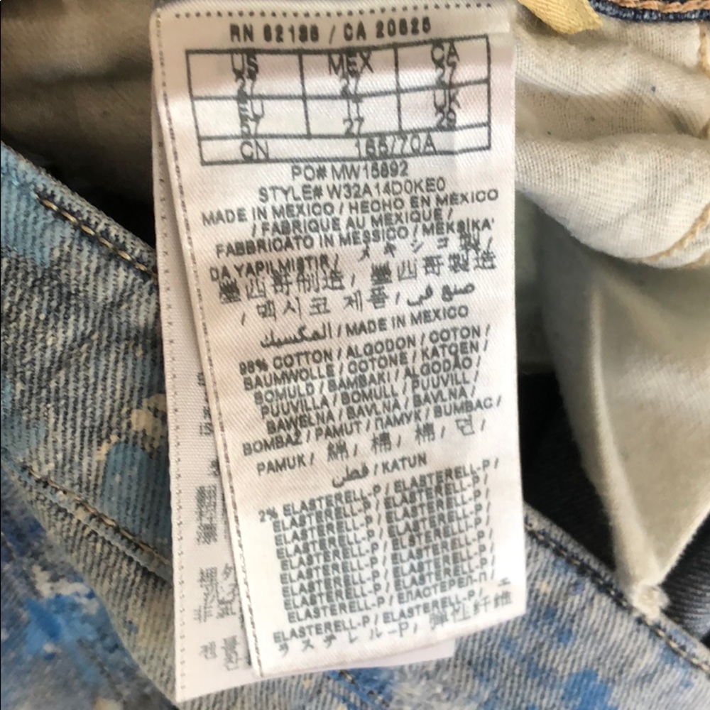 Unique Hand painted guess boyfriend jeans size 27 - Picture 10 of 10